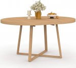 IDMarket - Selma pikendatav &uuml;mmargune s&ouml;&ouml;gilaud 4-8 inimesele Puidust raamatuefekt 110-150 cm
