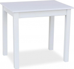 Puidust s&ouml;&ouml;gilaud, 100 x 60 cm, puidust laud, 4 inimesele, v&auml;ike laud, skandinaavia stiilis, valmistatud m&auml;nnipuidust, k&ouml;&ouml;gilaud, lauaplaat: valge