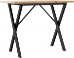 vidaXL s&ouml;&ouml;gilaud X-raamiga 100 x 50 x 75,5 cm Massiivne m&auml;nd ja malm
