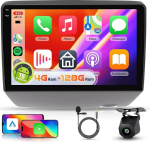 【4+128G】 Hodozzy Carplay Android f&uuml;r Toyota Yaris 1999-2005 Autoradio mit Navi,9 Zoll In-Cell Bildschirm mit Android Auto/WiFi/GPS/RDS/FM/BT/USB+R&uuml;ckfahrkamera