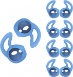 OneCut 5 paari silikoonist k&otilde;rvaklappe, mis &uuml;hilduvad AirPods 1 & 2 Silikoonist pehme mittelibisev spordik&otilde;rvaklapid Anti Drop Ear Hook Gel k&otilde;rvaklappide k&otilde;rvaklappide kaitsvad tarvikud Tips (helesinine)