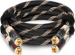 SKW Upgrade RCA Audiokaabel 2 x RCA kuni 2 x RCA isendiga, iselukustuva pistikuga, RCA kaabel &uuml;hilduv CD, v&otilde;imendi, dekoodri jaoks - 1 m