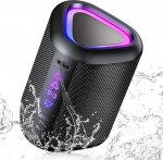 aowoka Bluetooth-k&otilde;lar koos valgusega, 2025 muusikakast, kaasaskantav kast, Bluetooth 5.4, 30 t&uuml;kki, t&auml;iustatud bass, IPX7 veekindel, v&auml;lisk&otilde;lar reisimiseks, spordiks, peoks, jalgrattas&otilde;iduks