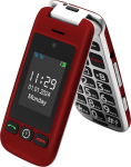 artfone G6 Red - 4G vanemate mobiiltelefon Klapptelefon ilma lepinguta, suured nupud, mobiiltelefon, SOS h&auml;daabik&otilde;ne nupp, laadimisjaam, k&otilde;lar, kiire h&auml;&auml;l, mobiiltelefon vanuritele