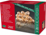 Konstsmide Dekoratsioon Siseruumides 24 LED vask Maroko stiilis metallpallide valguskimpu - soe valge