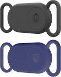 Samsung Smart Tag 2 - hoidja koera kaelarihm | Silikoonist &uuml;mbris koera/katsi kaelarihm - veekindel, kerge, paindlik, Smart Tag 2 hoidja - kinnitub kutsikate rihma, rihmarihmaga (2 tk, must/sinine)
