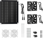 Solarbetriebener Doppelventilator, einfach zu installieren, Dachb&ouml;den, Campingpl&auml;tze, Aluminium, starker Ventilator