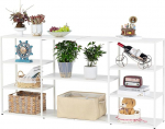 HDANI Long Sofa Console Table, kitsas kaasaegne sissep&auml;&auml;sulaud diivani taga koos riiulitega, 4-korruseline raamaturiiul elutuppa, magamistuppa, esikusse (valge, 160 x 30 x 80 cm)