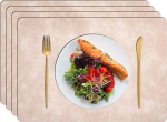 ApuaVireo&Co lauakomplektid, Tischsets aus Kunstleder, Mehrfarbig, 43,2 x 29,9 cm, 4er-/6er-/8er-Pack, waschbar, wasserdicht, wendbar, Rindsledermuster(Light Pink,Set of 4)