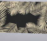 AMDXD komplekt 6 boho ruudukujulisi lauamattide komplekti, PVC lauamatt, pestav, ristk&uuml;likukujuline, kookoslehtede mustriga, libisemisvastane, lauaalused, kohvilaud, must, s&ouml;&ouml;gilauale, lauamattide komplekt, 45 x 30 cm.