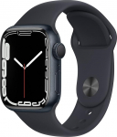 Apple Watch Series 7 (GPS, 41 mm) - Midnight Aluminium Case koos Midnight Sport Bandiga (uuenenud)
