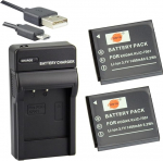 DSTE 2tk KLIC-7001 Li-ioon aku (2-pakk) ja Micro USB laadija Kodak M1063 M1073 IS M320 M340 M341 M753 M763 M853 jaoks