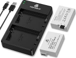 Homesuit LP-E8 aku 1800mAh ja LED USB topeltlaadija Canon EOS Rebel T2i T3i T4i T5i EOS 550D 600D 650D 700D Kiss X4 X5 X6 X6i X7i kaamerale (2 tk)