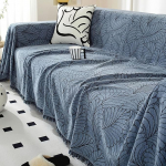 Chenille diivanitekk, taimede lehe diivanitekk diivanitekk diivanitekk diivanitekk tupsudega p&ouml;&ouml;ratav diivanitekk 1 2 3 4-kohaline diivanitekk tugitoolitekk (180 x 300 cm, uduv&auml;rv)