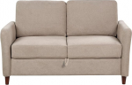 Diivan kangast Beige/Taupe 2-istmeline polsterdatud ja hoiuruumiga Mare