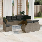Homgoday Garden diivan komplekt 8 t&uuml;kki halli pol&uuml;rattan padjad, v&auml;ljas diivanid aias, Lounge komplekt v&auml;ljas aiam&ouml;&ouml;bel Type3221639