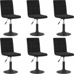 vidaXL 6 x s&ouml;&ouml;gitooli, p&ouml;&ouml;ratav, reguleeritava k&otilde;rgusega, k&ouml;&ouml;gitool, polsterdatud tool, s&ouml;&ouml;gitool, p&ouml;&ouml;rlev tool, tugitoolid, lamamistoolid, must velvet