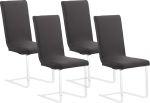 infactory Chair Cover: Oeko-Tex&reg; Standard 100, must (tooli istmekate, toolikatted, kontoritool).