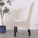 Bestenrose XL toolikatted, universaalsed Stretch toolikatted s&ouml;&ouml;gitoa toolidele, 2, 4, 6 komplekt, toolikatted, elastne toolikaitsja, istmekatted toolile, s&ouml;&ouml;gitoa kaunistus (kreemvalge, 4 komplekt)