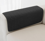 Foxdecor 2 tk diivanivarre katted tugitooli katted mitte libisevad veekindlad mustad 24x28 tolli