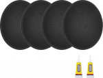 hankimise kaart K&otilde;lari tolmukorkid 115mm v&auml;lisl&auml;bim&otilde;&otilde;t Dome Paper Cap Subwoofer Coil Cover Caps koos remondiliimiga k&otilde;larite kaunistamise tarvikute remondiks 4-pakendiga