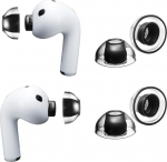 AZLA SednaEarfit XELASTEC II k&otilde;rvaklapid AirPods Pro 3 jaoks - Premium &uuml;heosalised TPE k&otilde;rvaklapid automaatse sobivuse, parema mugavuse ja m&uuml;raisolatsiooniga - Premium silikoon, 2 paari (L)