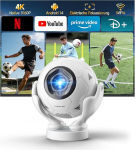 Magcubic Mini Beamer 4K mit Native 1080P Full HD & 400 ANSI Lumen, Android 14 Portable Projektor ideal f&uuml;r WM, WiFi 6 BT 5.4, 180&deg; drehbar, HDMI USB, Heimkino Outdoor Indoor Camping HY320F