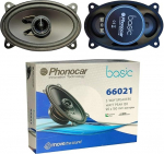 Komplekt Phonocar Basic 66021 2-Way koaksiaal-k&otilde;larid 4 x 6 tolli 9,00 x 15,00 cm 90 x 150 mm 30 Watt RMS 60 Watt Max 4 Ohm 90 dB Must paarile