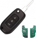 Heart Horse 3-nupuga autov&otilde;tme Shell kaugjuhtimispuldi v&otilde;tme puhul &uuml;hildub Re Nault Logan 2 Sandero 2 Dacia Duster Lodgy asendamine Flip Key Housing 433 MHz 4A PCF7961M kiibiga