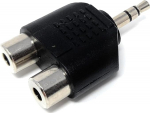 DRUT Pieces 3,5 mm Stereo Jack Plug to Twin RCA Phono Mono Splitter v&otilde;i Combiner Audio Adapter Silver Black