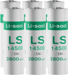6 LS1450O 3.6V AA 2800mAh liitiumpatarei, ER1450O patareid, mitte-laetavad