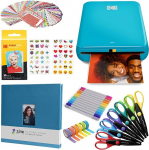 KODAK Step kiirfotoprinter Bluetooth/NFC, tsinktehnoloogia ja KODAKi rakendus iOS-ile ja Androidile (sinine) Scrapbook-komplektiga
