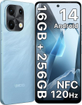 UMIDIGI Note 100 mobiiltelefon, Android 14 nutitelefon ilma lepinguta, 120HZ Octa-Core, 16(8+8) GB + 256GB mobiiltelefon ilma lepinguta, 6.8 tolli, 50MP, n&auml;o- ja s&otilde;rmej&auml;lg, NFC, 5000mAh, GPS