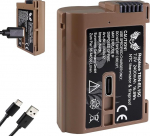 SK aku &uuml;hildub Nikon EN-EL15c < 2400mAh > EN-EL15b EN-EL15a EN-EL15 < USB Type-C laadimispesaga/NTC sensor ja V1 korpus > Zf Z8 Z7 II jaoks.