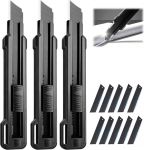 Raske terav Utility Knife, 2025 Cutter Knife, Professional Cutter Knife Set 10 Snap-off tera, Cutter roostevabast terasest Utility Knife, High Performance teritamine nuga, Heavy-Duty Sharp