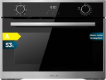 Cecotec Bolero Hexa M224500 Edge A sisseehitatud k&uuml;psetusahi 45 cm k&otilde;rge, 2600 W, 53 L mahutavus, 7 funktsiooni, grill, konvektsioon, sulatamine, aurup&otilde;hi X2, Steam EasyClean, Steam Assist