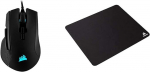 Corsair Ironclaw RGB optiline FPS/MOBA m&auml;nguhiir (18,000DPI optiline andur, RGB LED taustavalgus) Must & MM100 m&auml;nguhiire pad (keskmine, riidest pind) Must