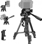NEEWER Entry Level Version Mini Camera Table Tripod, v&auml;ike, kompaktne, kaasaskantav DSLR videokaamera Webcam Stand, 3 Way Pan Tilt Head, mobiiltelefoni hoidik, &uuml;hildub iPhone'iga video jaoks, TP52
