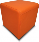 Quattro Meble oranž ehtne nahast tool Mitmes suuruses ehtne nahast tool lehmanahast iste kuubi jalatool polsterdatud tool ehtne nahk pehmede Itaalia nahk Arancio (40 x 40 x H 40 cm)