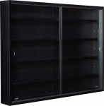 Inter Link - kollektsioonikapp - rippuv vitriin - seinariiul - klaasvitriin - seinavitriin - MDF - must (80 x 60 x 9,5 cm) Blacklava