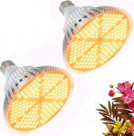 xingruyu taimelamp kasvatusvalgus 120 W LED kasvulamp E27 t&auml;is spektri 180 LED taimevalgusti aia kasvuhoone siseruumide taimedele, lilledele ja k&ouml;&ouml;giviljadele (2 tk)