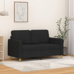 ShGaxin 359474 2-kohaline diivan, must, 120 cm kangas, Lounge diivan, diivanid ja diivanid, l&otilde;&otilde;gastav diivan, diivan elutuppa, diivan magamisfunktsiooniga