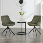 LONXIU S&ouml;&ouml;gitoolide komplekt, 2 tooli, kaasaegsed p&ouml;&ouml;rlevad s&ouml;&ouml;gitoolid, k&auml;edeta disainiga k&ouml;&ouml;gitoolid s&ouml;&ouml;gituppa, elutuppa, &otilde;ppetuppa, roheline