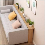 Schlanker Konsolentisch f&uuml;r Flur oder Eingangsbereich, Ablage hinter dem Sofa, Marmor-Spiegel-Display, moderner Eingangstisch, Massivholz-Konsolentisch f&uuml;r Eingangsbereich oder hinter dem So