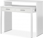 Furniturefactor Tressa l&auml;ikiv valge garderoobilaud, kapp, arvutilaua, 004582bo