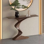 Holzeingangskonsolentisch mit Stauraum, langer schmaler Sofatisch f&uuml;r Wohnzimmer, Bauernhaus Flur Tisch