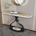 Moderner Konsolentisch mit rechteckiger Basis, Wandfl&auml;chen, seitlicher Flur, Eingangsbereich, Eingangstisch, moderner Konsolensofatisch, Akzenttische, Sofatisch mit Stabiler und zuverl&auml;ssige