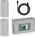 COOLSHOW Intelligent Flight Mini 4K/Mini 2 SE aku Mini 2 aku 2 t&uuml;kki 2400 mAh ja Smart LED kolmekordne Mini 2 akulaadija kahesuunaline laadimisjaama komplekt, mis &uuml;hildub DJI Mini 2, Mini 2 SE-ga,