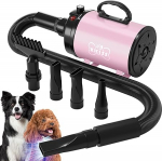 XKISS hundef&ouml;n Dog Dryer 4.5 HP / 3200 W Blower with Adjustable Speed Dog Grooming Dryer Fan (Pink)
