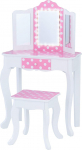 Fantasy Fields TD-11670FL Children's Dressing Table with Mirror and Stool with Lights Pink